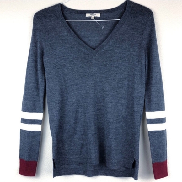 XS Madewell Varsity Striped Sweater - Picture 5 of 7